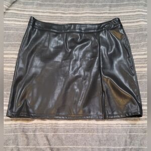 SHEIN Glossy Black Mini Skirt